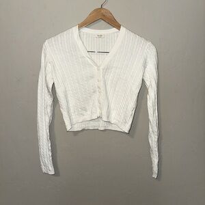 Brandy Melville Cropped Button Up Sweater